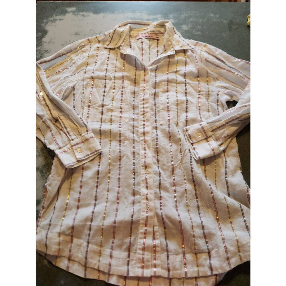 Hansen&Gretel striped button down shirt sz XXS